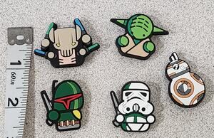 Shoe Charms for Crocs 5 Pc Disney Star Wars NWOTS Mixed Lot
